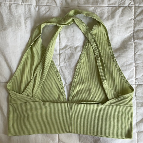 Ribbed Plunging crisscross crop top - Picture 3 of 4